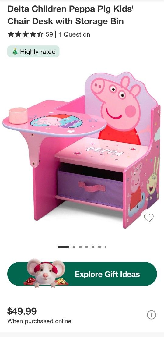 Peppa Pig Chair Desk
