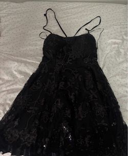 Black sequenced dress