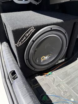 12” OZ Audio Subwoofer + OZ Amp + Ground Shaker Box + Bass Knob