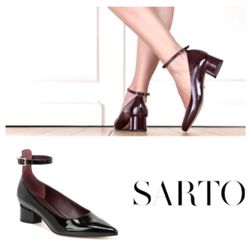 Franco Sarto Vitale Ankle Strap Pointed Toe Pump (Women)