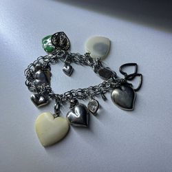 Sterling Silver Charm Bracelet Vintage 