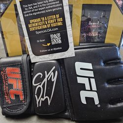 CM Punk SIGNED (JSA COA) UFC Glove autographed MMA WWE