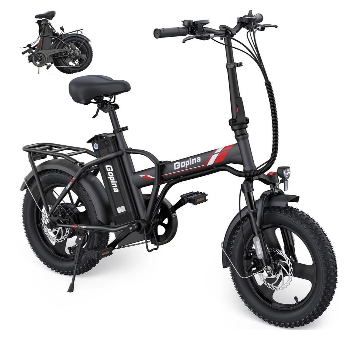 VIVI Gopina Commuter 3.0" Fat Tire Folding Electric Bike