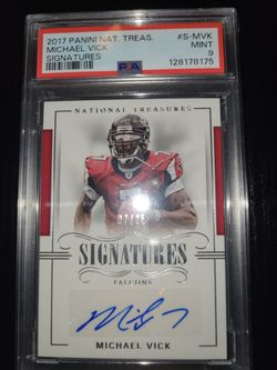 Micheal Vick national treasures signatures auto /25