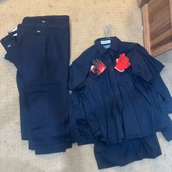 New comfort flex uniforms 7 shirts/ 6 pants