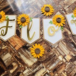 Sunflower Birthday Banner