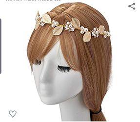 Gold flowers headband