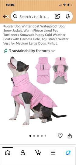 New waterproof snow dog jacket