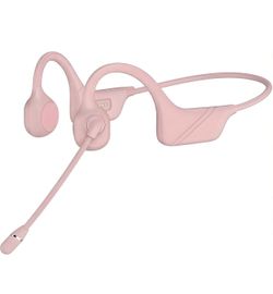 Bone Conduction Headphones with Mic-Callink, Trucker Bluetooth 5.4 Headset with Noise-Canceling Boom Microphone/Mute Function/Dual Connect, 