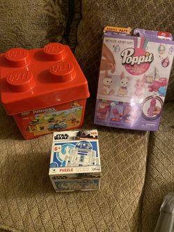 Lego Toy, Star Wars Puzzle and Poppit Clay 
