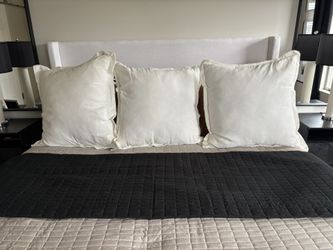 26” X 26” Hearth & Hand Linen Euro Blend Throw pillows In cream