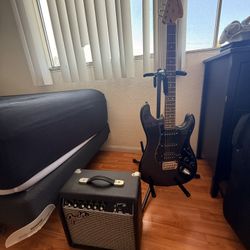 Electric Guitar And Amp