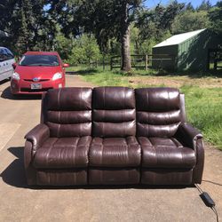 Leather Recliner Sofa (electric)