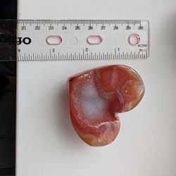 Carnelian agate heart