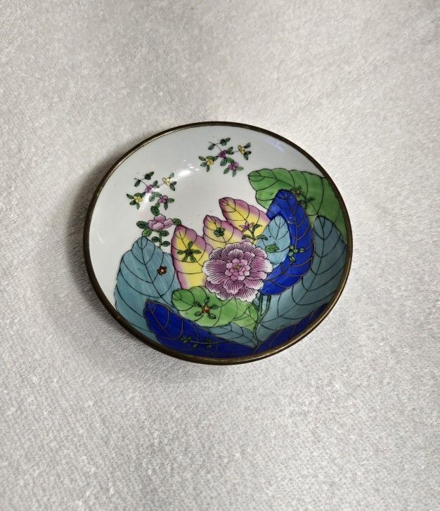 Decorative Enamel Floral Plate/Dish