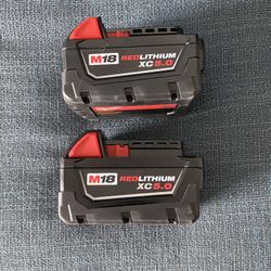 MILWAUKEE 5.0Ah BATTERY DRILL  ( $ 65 EACH  )