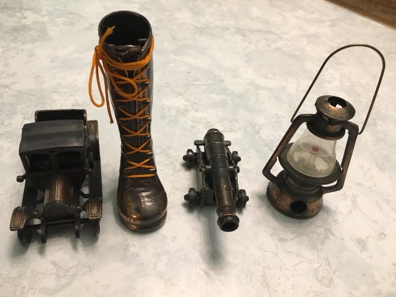 Lot of 4 Very cute Metal Pencil Sharpener Miniature Antique