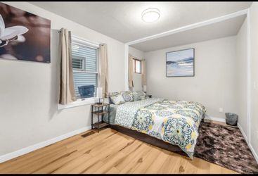 King Size Bed with Box Springs and Metal Base