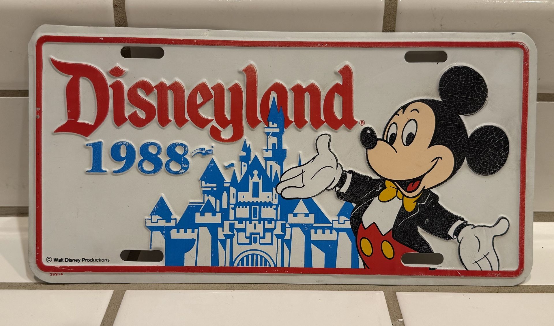 Vintage Disney Booster License Plate