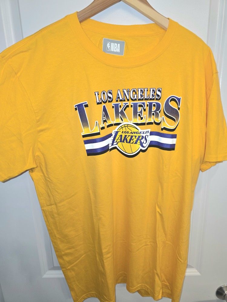 βπ₯ NEW XL LA Lakers Shirt Gold Purple Authentic NBA Tee | NWOT |