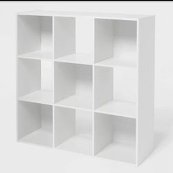 11" 9 Cube Book Shelf White - Brightroom 9 Cube Storage Organizer