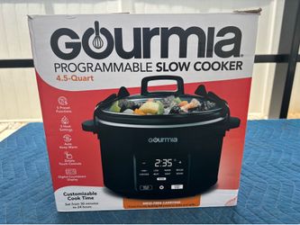🥘 Gourmia Programmable Cooker — Digital Slow Cooker with Locking Lid