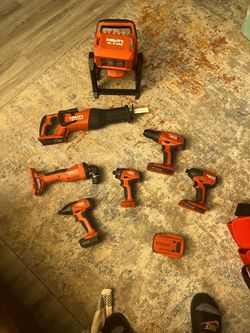 Bag of hilti tools with chargers