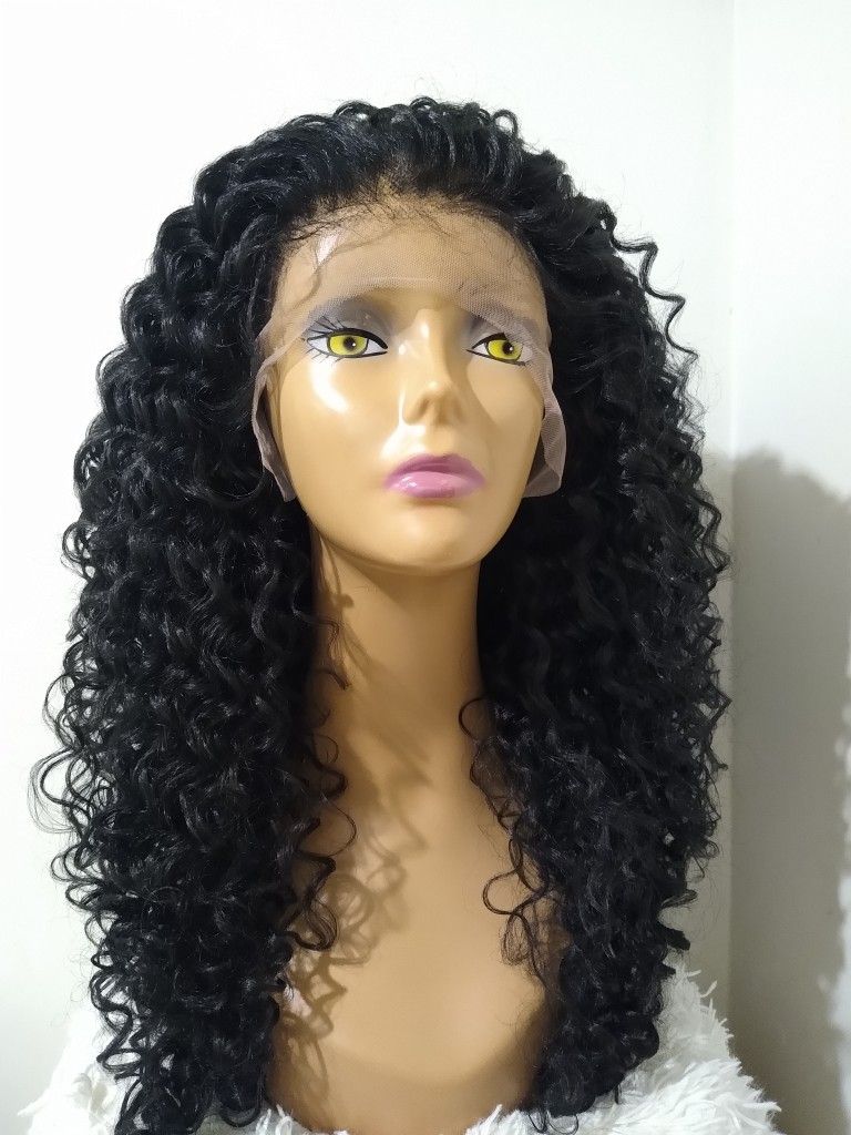 Free Parting Human Hair Blend Lace Front Wig