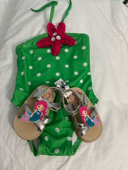 Bikini y sandalias baby girl 6 a 12 meses