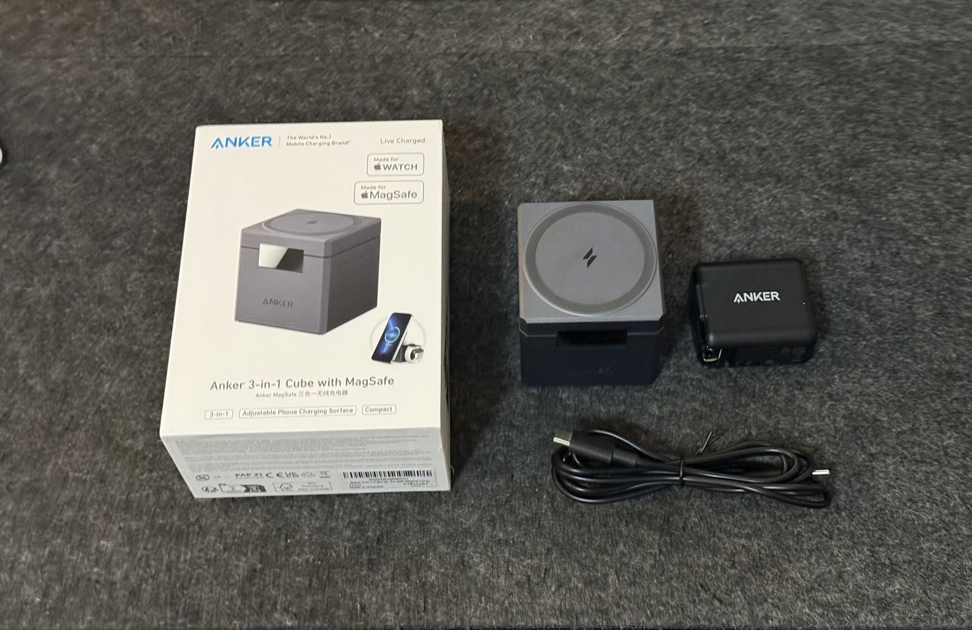 Anker MagSafe Charger Stand, 3-in-1 Cube