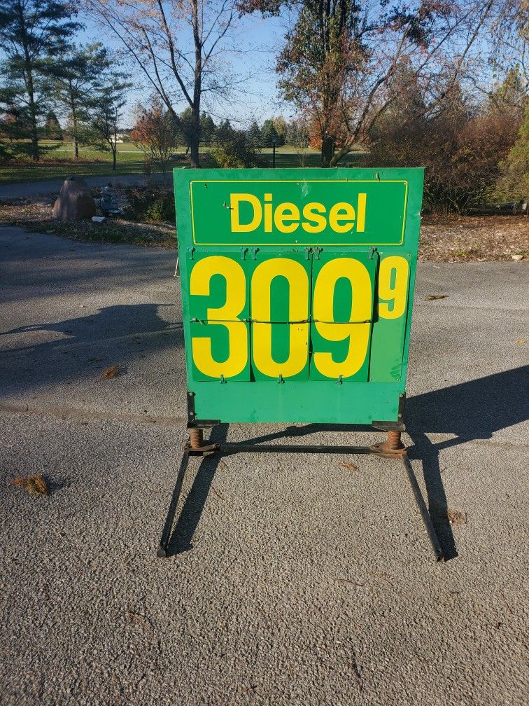 Diesel Price Sign