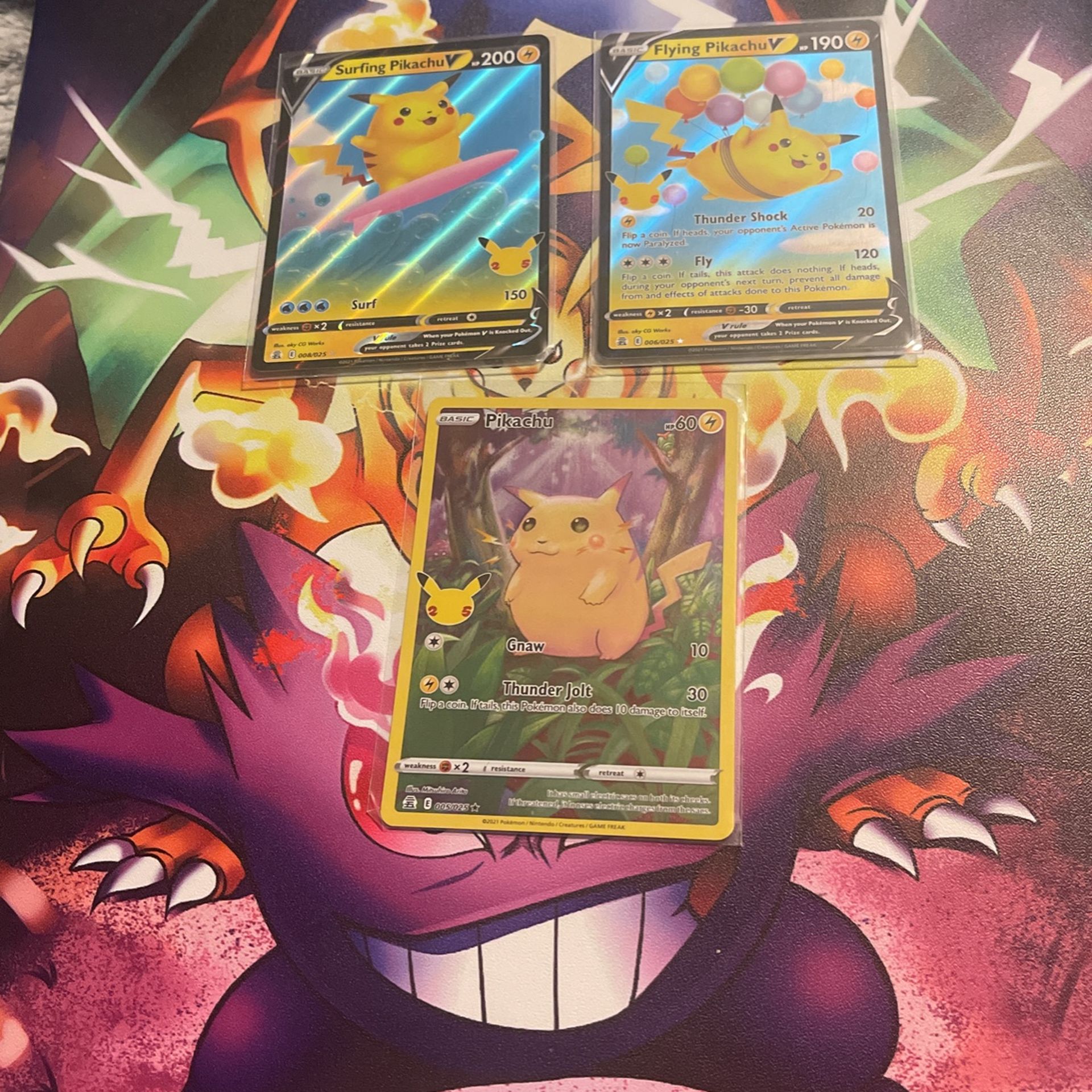 Celebration Pikachu Lot Of 5 Cards