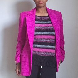 Pink Blazer And Top Set