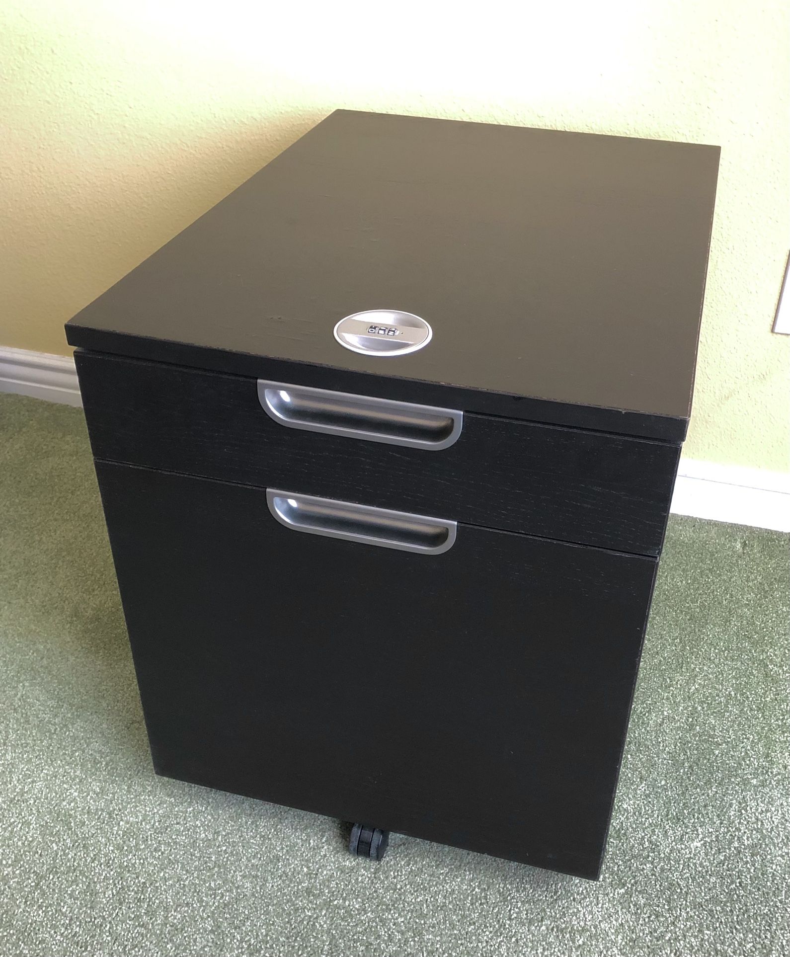Rolling Legal File Cabinet / w File Folders