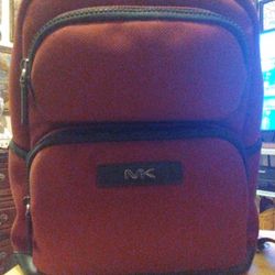  Michael Kors Kent Sport Utility Large Nylon Maroon/Black Backpack 

