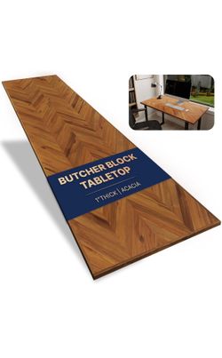 Howizz 48x25 in Solid Wood Table Top - 1in Thick