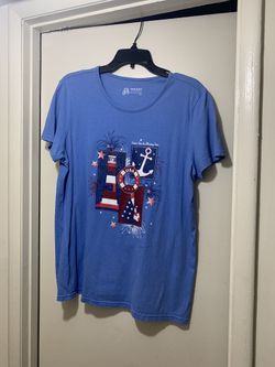 Holiday Editions Women's (Blue) Short Sleeve T-Shirt (Size L)