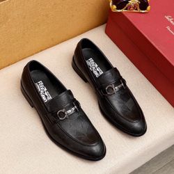 Ferragamo Men’s Leather Shoes With Box 2025 New 