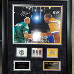 Larry Bird. Magic Johnson. Custom Picture Frame