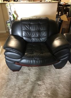 Black leather couches