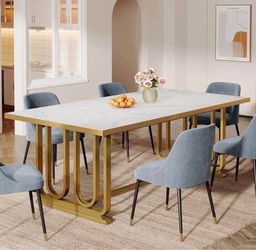 Tribesigns 70.8" Executive Desk, Modern Wood Computer Desk Home Office Desk or 70.8" Dining Table, Modern Rectangle Kitchen Table for 6-8 Brand New st