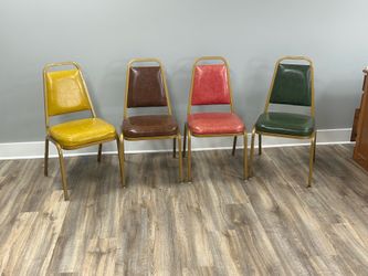 Mid Century Modern Shelby Williams Tri Par Banquet Chairs, Stackable