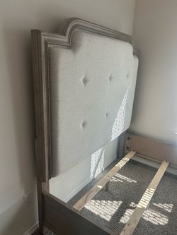 Queen farmhouse bed frame