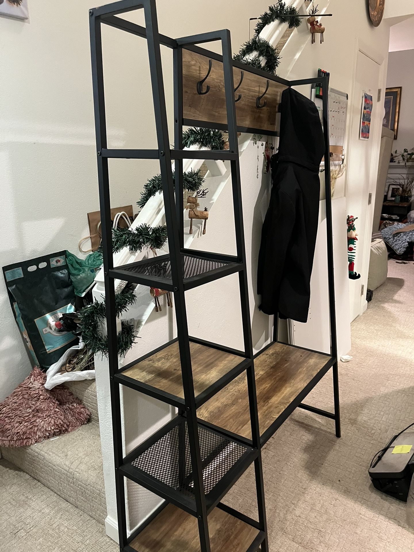 Entryway Unit - Coat Rack, Bench And Shelves