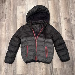 Boys Michael Kors Black and Grey Winter Puffer Jacket Coat. Size 8.