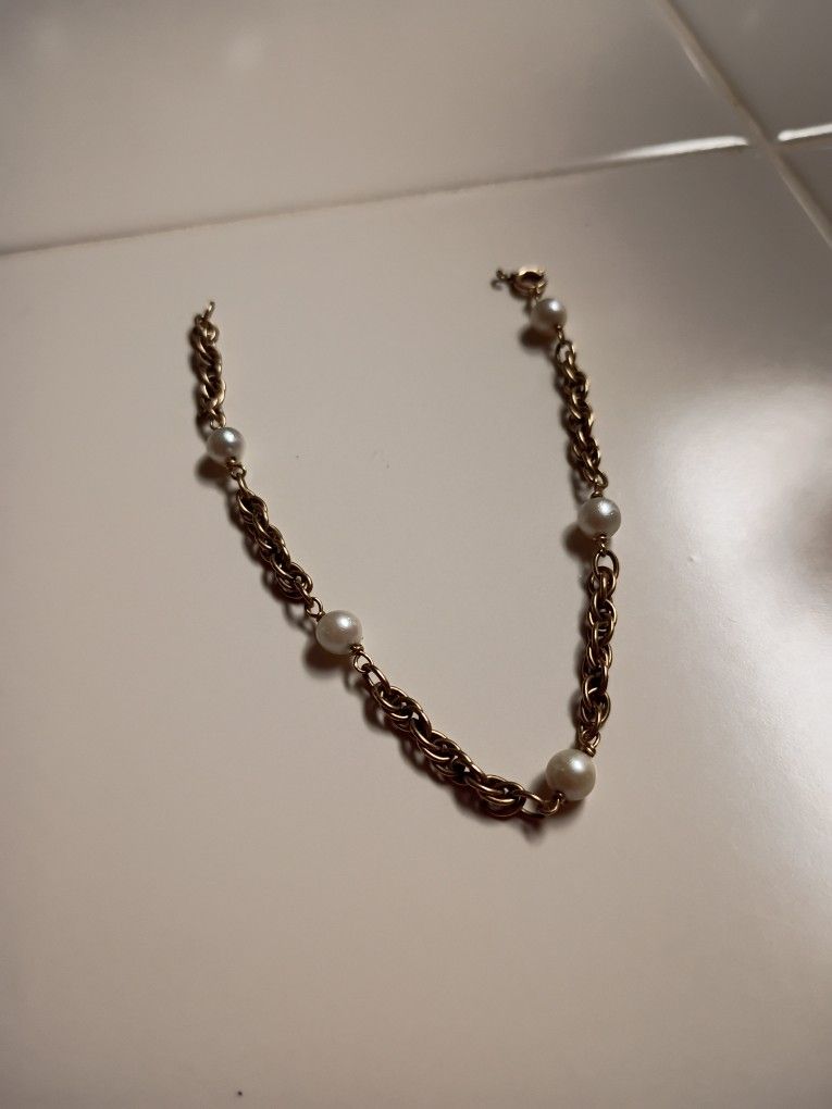 Vintage 12k Pearl Bracelet