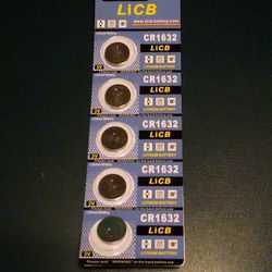Five CR1632 Lithium Batteries 