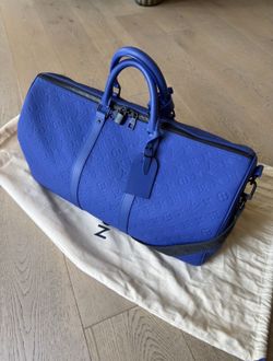 Louis Vuitton Keepall Bandouliere 50 Taurillon Leather Monogram Racing Blue (M23141)