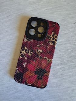 Flower Petal / Cheetah Print Phone Case