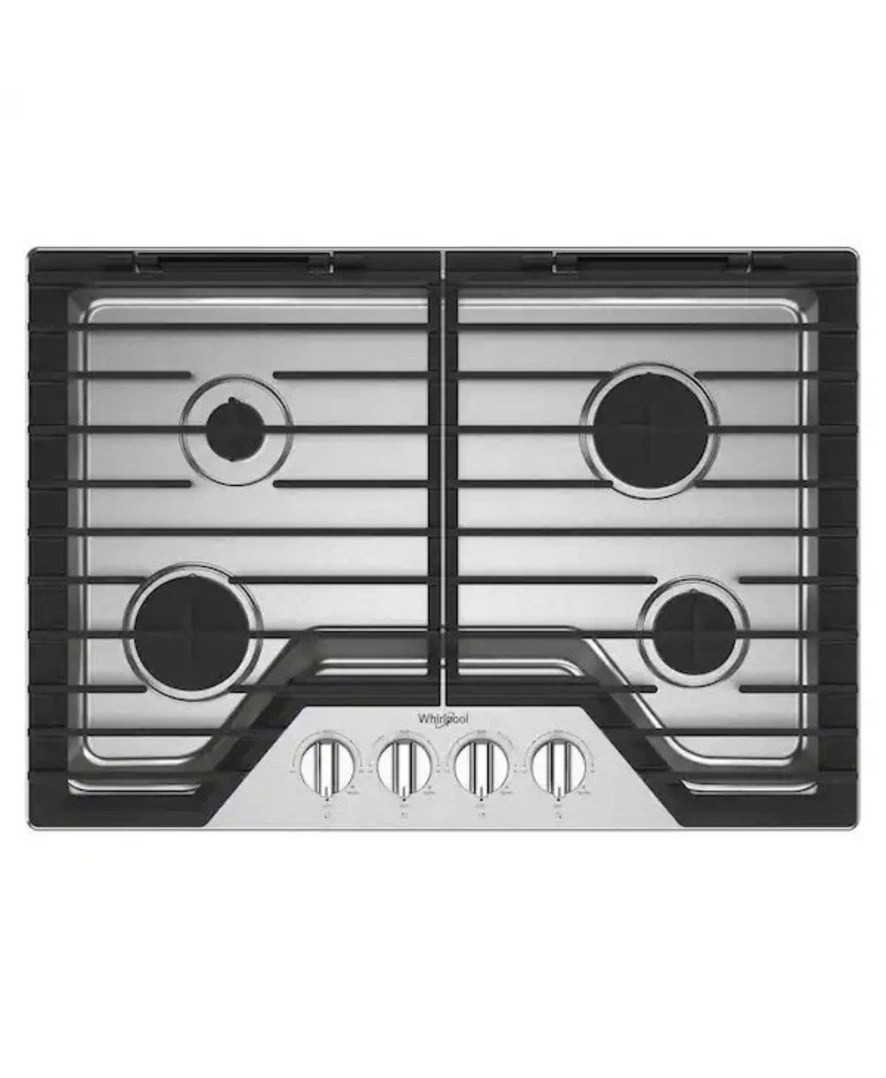 Whirlpool 30" Gas 4 Burner Cooktop Stainless Steel WCGK5030PS 